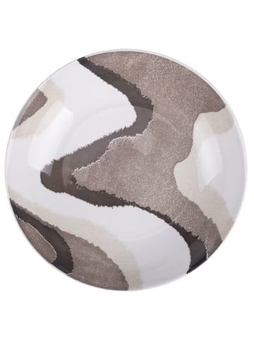 Villa d´Este 18tlg. Tafelservice "Sand" in Beige/ Weiß