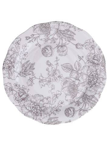 Villa d´Este 18-delig tafelservies "Madame" wit/lichtgrijs