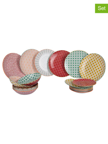 Villa d´Este 18tlg. Tafelservice "Confusion" in Bunt