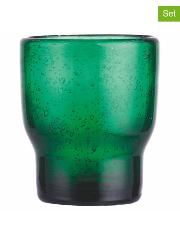 Villa d´Este 6-delige set: waterglazen "Unico" donkergroen - 325 ml