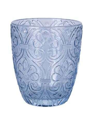 Villa d´Este 6-delige set: glazen "Granada" blauw/transparant - 300 ml