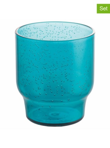 Villa d´Este Szklanki (6 szt.) "Unico Bubbles" w kolorze błękitnym - 325 ml