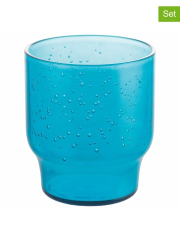 Villa d´Este Szklanki (6 szt.) "Unico Bubbles" w kolorze niebieskim - 325 ml