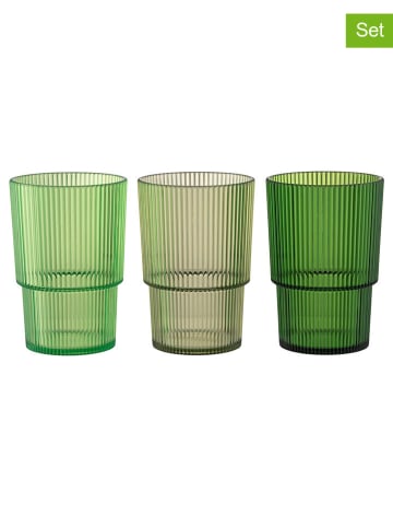 Villa d´Este 12er-Set: Trinkbecher "Unico" in Grün - 420 ml