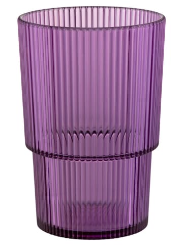 Villa d´Este 12-delige set: drinkbekers "Unico" roze/lichtroze/paars - 420 ml