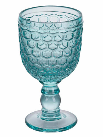 Villa d´Este 6er-Set: Gläser "Geometries" in Hellblau/ Türkis/ Dunkelblau - 280 ml