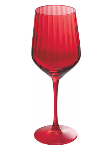 Villa d´Este Kieliszki (6 szt.) "Optic" w kolorze czerwonym do wina - 510 ml