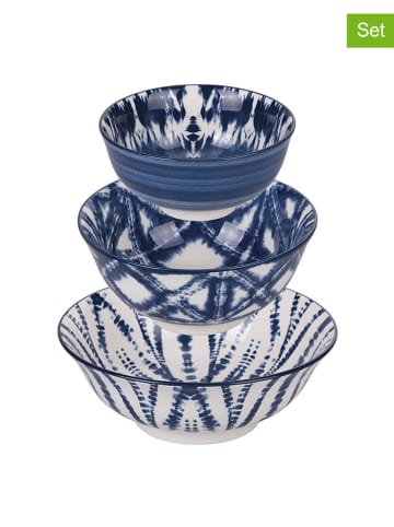 Villa d´Este 3er-Set: Schalen in Blau/ Weiß