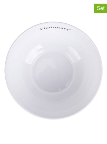 TINTEUNICHE 6er-Set: Schalen ''Victionary'' in Weiß - Ø 13 cm