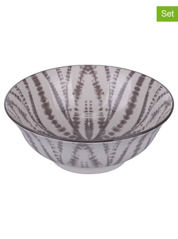 Villa d´Este 6-delige set: saladeschalen "The Grey" grijs - Ø 21,5 cm