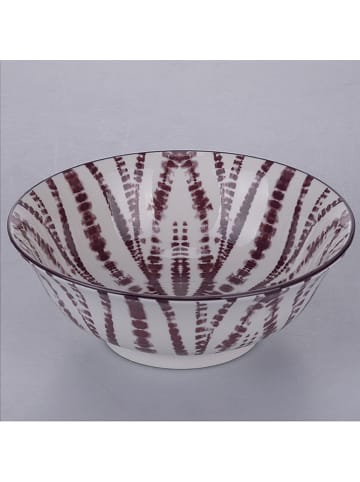 Villa d´Este 6er-Set: Schalen in Weiß/ Lila  - Ø 21,5 cm