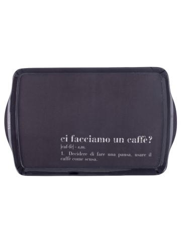 Villa d´Este 2-delige set: dienbladen "Victionary" zwart/wit