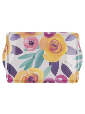 Villa d´Este 2-delige set: serveerdienbladen "Acquerello" roze/geel