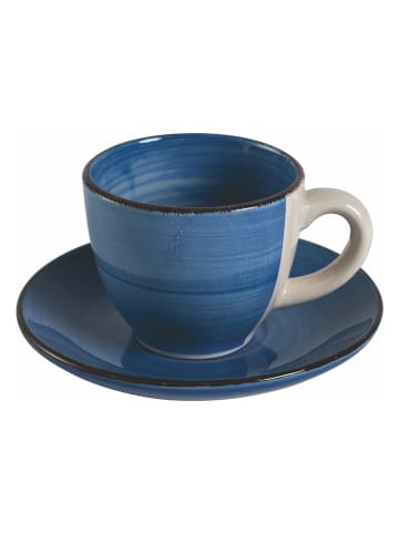 Villa d´Este 6-delige set: espressokoppen "Baita" blauw - 90 ml