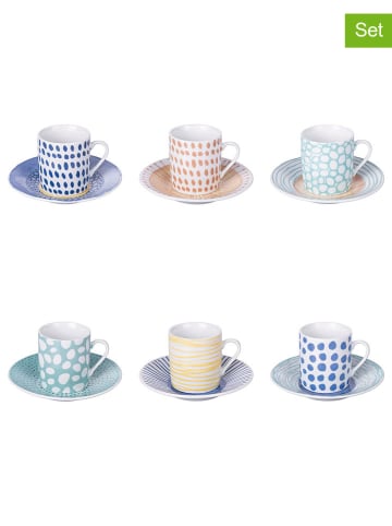 Villa d´Este 6er-Set: Kaffeetassen "Marea" in Bunt - 90 ml