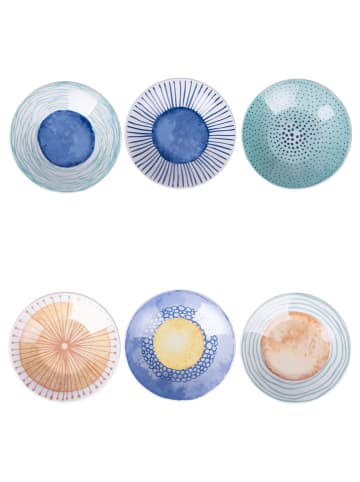 Villa d´Este 6-delige set: koffiekoppen "Marea" meerkleurig - 90 ml