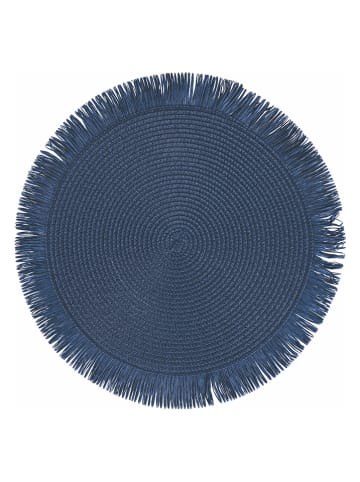 Villa d´Este 4-delige set: placemats lichtblauw/blauw/donkerblauw - Ø 38 cm