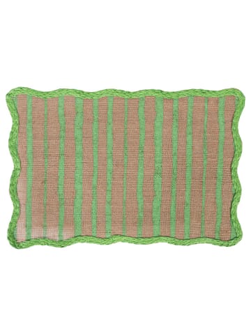 Villa d´Este 6er-Set: Tischsets "Wavy" in Grün/ Beige - (L)30 x (B)45 cm