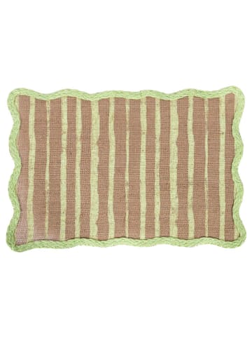 Villa d´Este Podkładki stołowe (6 szt.) "Wavy" w kolorze beżowo-zielonym - 30 x 45 cm