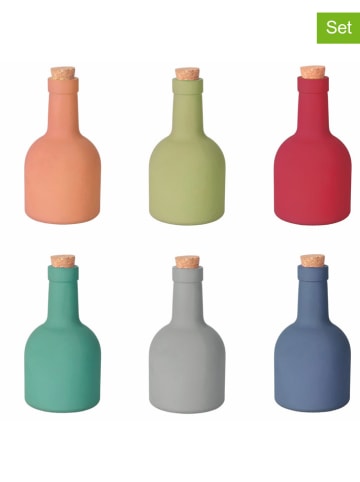 Villa d´Este 6-delige set: olieflessen meerkleurig - 400 ml