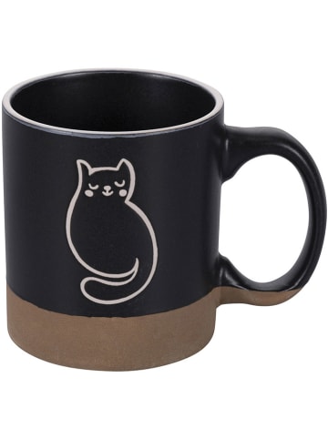 Villa d´Este 2er-Set: Kaffeetassen "Miao" in Schwarz/ Weiß/ Hellbraun - 280 ml