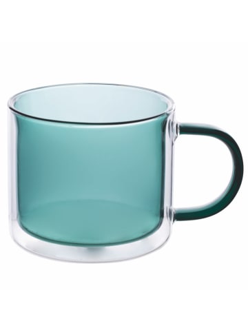 Villa d´Este 2er-Set: Kaffegläser "Venice Lido" in Grün/ Orange - 280 ml