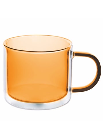 Villa d´Este 2er-Set: Kaffegläser "Venice Lido" in Grün/ Orange - 280 ml