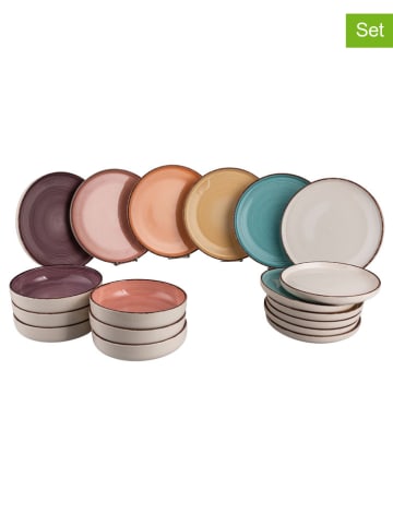 Villa d´Este 18-delig tafelservies "Baita Aquarello" meerkleurig