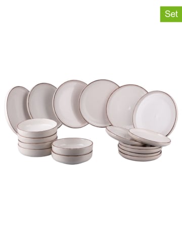 Villa d´Este 18-delig tafelservies "Baita Modern" wit