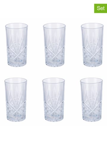 Villa d´Este 6er-Set: Cocktailgläser "Vinatge" in Transparent - 365 ml