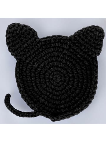 Villa d´Este 2er-Set: Untersetzer "Cat" in Schwarz/ Creme - Ø 10 cm