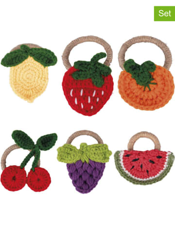 Villa d´Este 6er-Set: Serviettenringe "Fruit" in Bunt