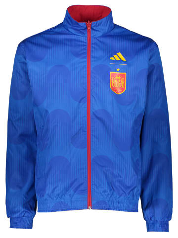 adidas Wende-Trainingsjacke in Blau/ Rot