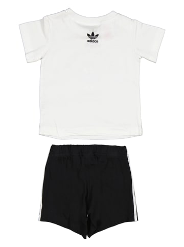 adidas 2tlg. Outfit in Weiß/ Schwarz