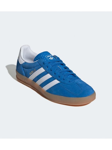 adidas Skórzane sneakersy "Gazelle" w kolorze niebieskim