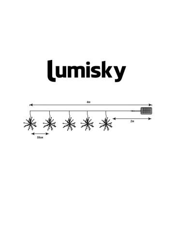 lumisky Solarna girlanda LED "Fireworks" w kolorze ciepłej bieli - dł. 400 cm