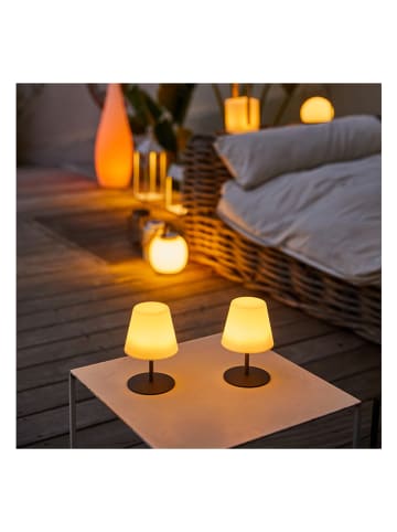 lumisky 2-delige set: ledtafellampen "Twins" wit - (H)16 cm