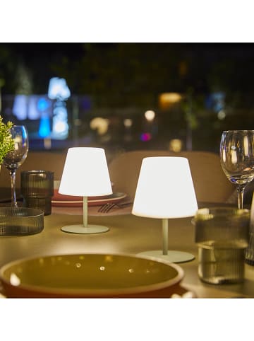 lumisky Lampy stołowe LED (2 szt.) w kolorze biało-oliwkowym - Ø 11 x wys. 16 cm