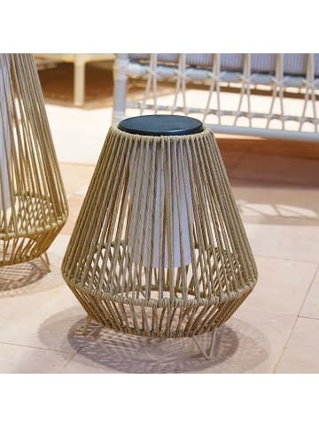 lumisky Lampion solarny "Salomea" w kolorze jasnobrązowym - wys. 35 x Ø 30 cm