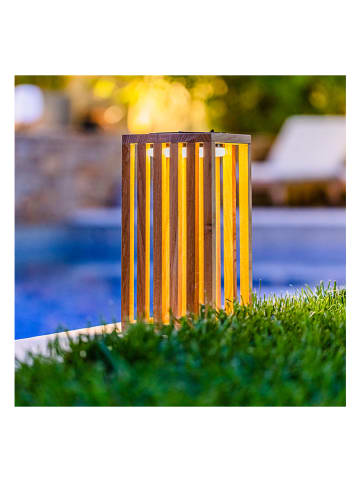 lumisky Ledsolarlamp "Chennai" lichtbruin - (B)15 x (H)30 x (D)15 cm