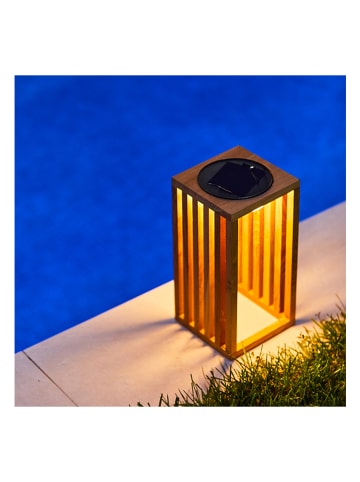 lumisky Lampa solarna LED "Chennai" w kolorze jasnobrązowym - 15 x 30 x 15 cm