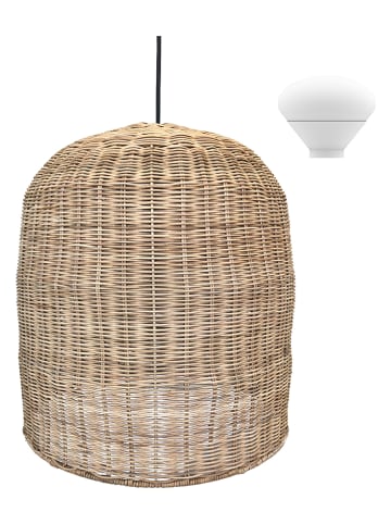 lumisky Lampa wisząca "Giacomo" w kolorze jasnobrązowym - wys. 45 x Ø 40 cm