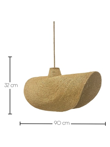 lumisky Lampa wisząca LED "Kleia" w kolorze beżowym - wys. 32 x Ø 90 cm