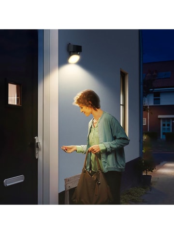 lumisky LED-Solar-Außenleuchte ''Brilock'' in Schwarz - (B)12 x (H)15 x (T)11 cm