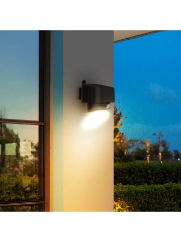 lumisky Solarna lampa zewnętrzna LED "Brilock" w kolorze czarnym - 12 x 15 x 11 cm