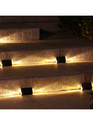 lumisky Lampy solarne LED (4 szt.) w kolorze czarnym - 10,9 x 6,3 cm