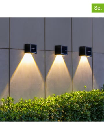 lumisky 4er-Set: LED-Solar-Außenleuchte ''Daxy'' in Schwarz - (B)9,5 x (H)6,2 x (T)8 cm