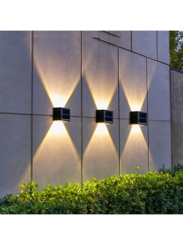 lumisky 4er-Set: LED-Solar-Außenleuchte ''Daxy'' in Schwarz - (B)9,5 x (H)6,2 x (T)8 cm