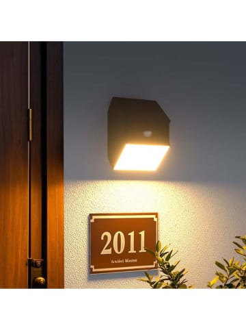 lumisky 2-delige set: edsolarbuitenlampen ''Lumicube'' zwart -(B)8,8x(H)9,48x(D)7,36 cm