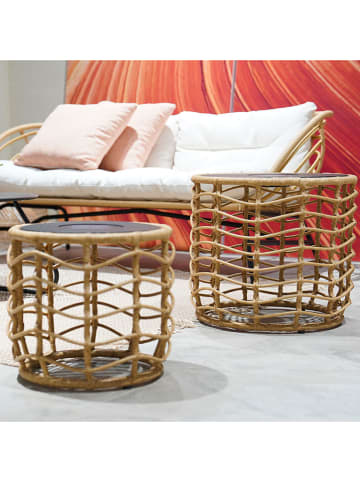 lumisky 2-delige set: decoratieve solarlampen "Nerita" lichtbruin